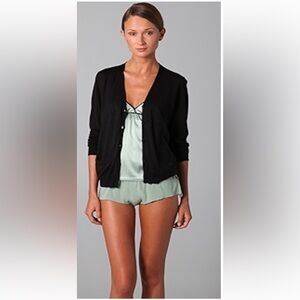3.1 Phillip Lim Illusion Back Cardigan Onyx Size Small